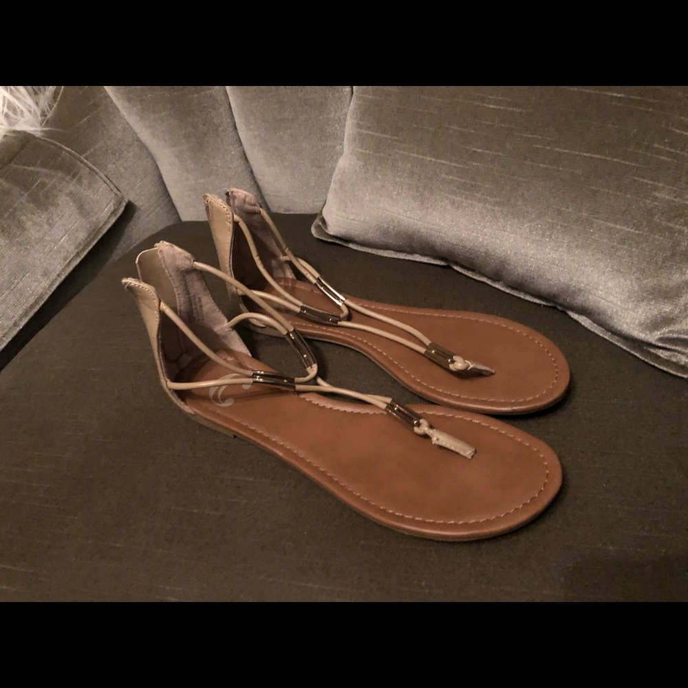 Slightly worn sandals